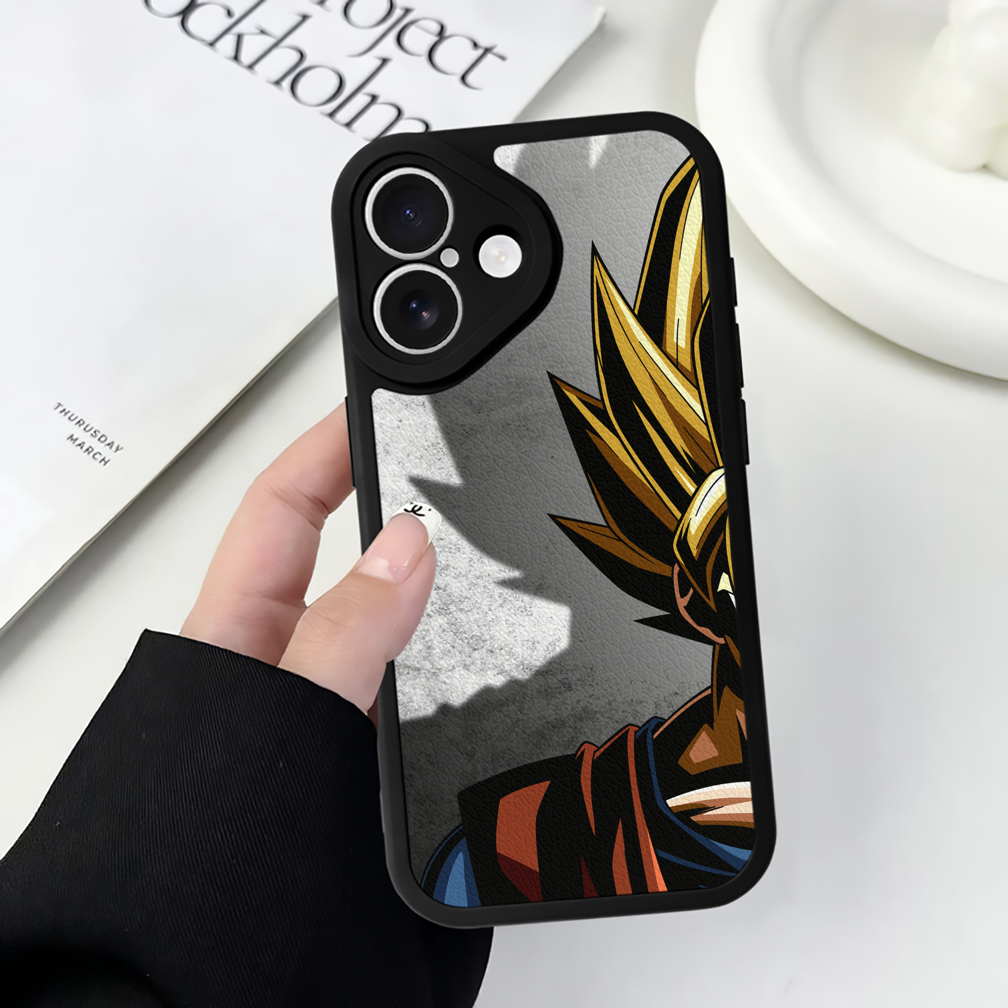 （画像用） ドラゴンボール DRAGON BALL 【iPhone 16シリーズ対応】シリコンスマホケース（レザー調） 材質：シリコン